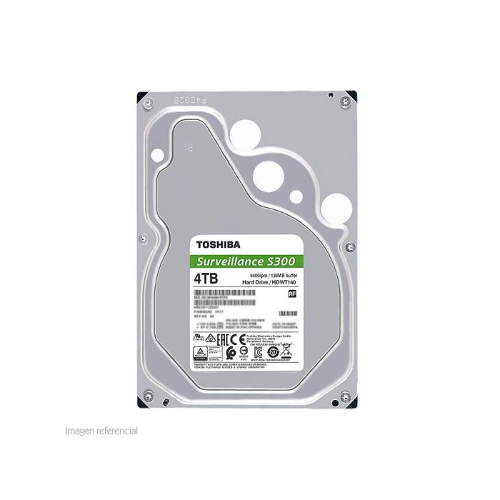 Disco duro Toshiba Surveillance S300, 4TB, SATA 6.0 Gb/s, 5400 RPM, 3.5".