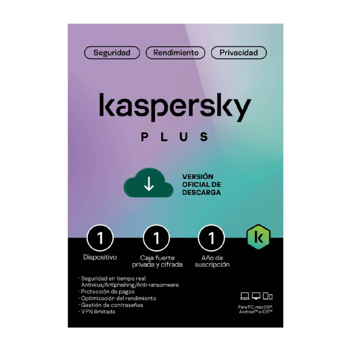 KASPERSKY ANTIVIRUS 1PC 1 AÑO