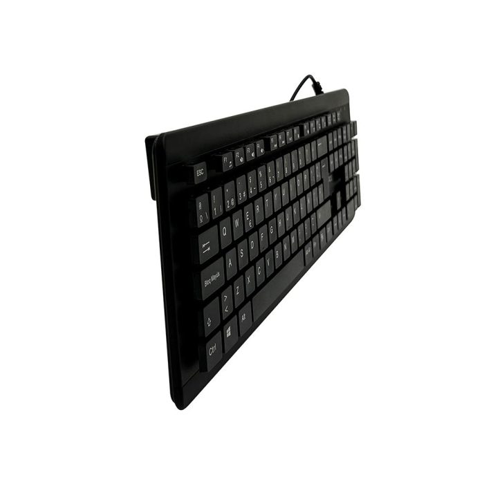 Teclado lavable TEROS TE-4065N, IPX7, USB, negro