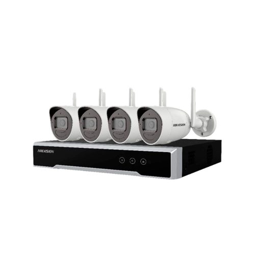 Kit de monitoreo HIKVISION (1 NVR Wi-Fi de 4 Canales + 4 Camaras Wi-Fi de 2 MP).