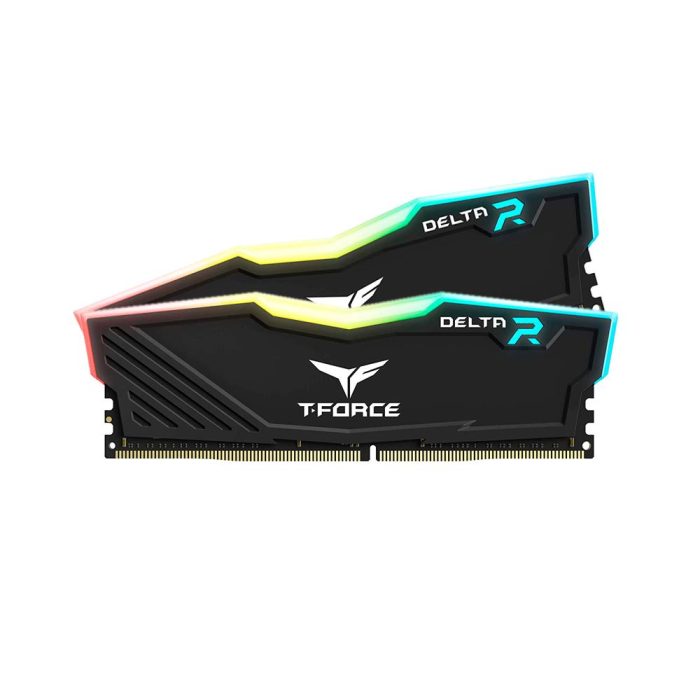 Memoria TEAMGROUP T-FORCE DELTA RGB 16GB (2 x 8GB) DDR4-3600MHz, CL18, 1.35V, RGB, Negro