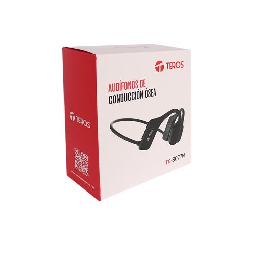 Audífonos de conducción ósea TEROS TE-8077N, bluetooth, negro
