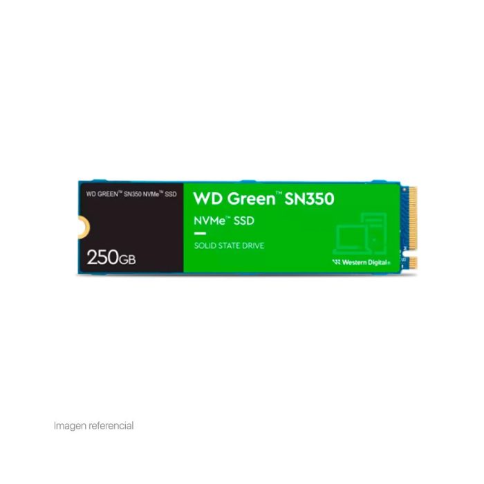 Unidad SSD Western Digital Green SN350 NVMe 250GB M.2 2280 - Alta velocidad y rendimiento confiable
