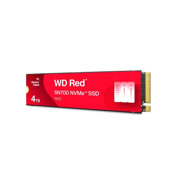 Unidad en estado sólido WESTERN DIGITAL SN700 4TB M.2 2280 D5-M NVMe 8Gb/s, Rojo