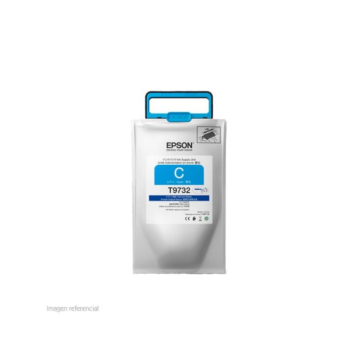 Bolsa de tinta EPSON DURABrite Pro T973220, color cyan.