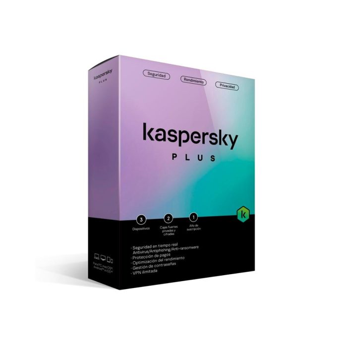 Kaspersky Plus Edition, para unos 3 dispositivos, Licencia de 1 año