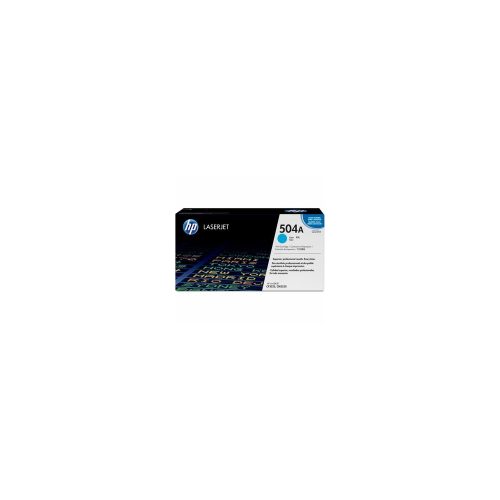 Cartucho de tóner HP 504A (CE251A) Estándar Rendimiento Láser - Azul ciánico - Original - Empaque unitario - 1 Solamente - Láser - Estándar Rendimiento - 1 Paquete