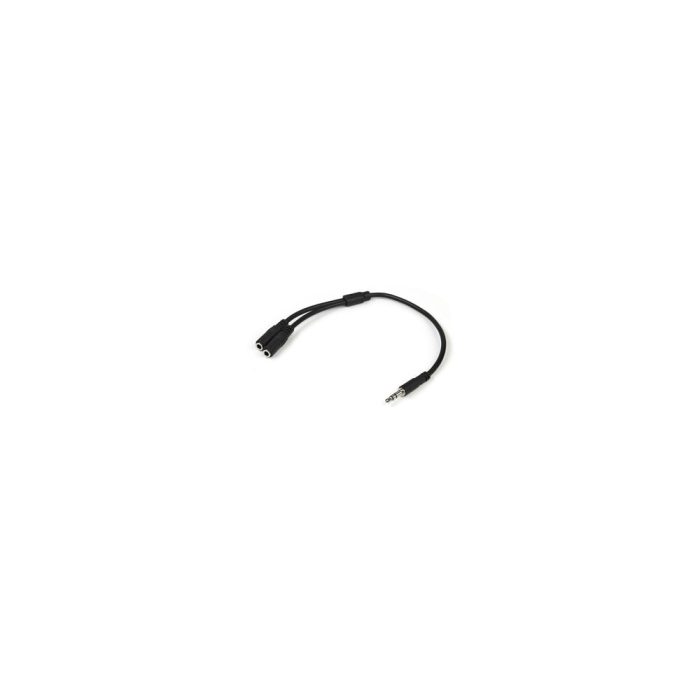 Adaptador Divisor de Audifonos Mini-Jack 3.5mm 3 pines Macho a 2x  Mini-Jack 3 pines Hembra
