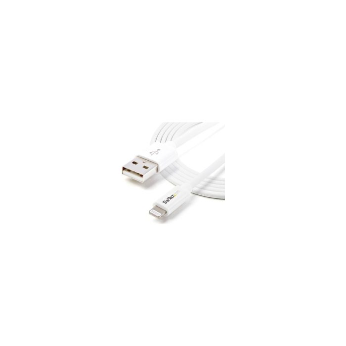 Cable de 2m Lightning de 8 Pin a USB A 2.0 para Apple iPod iPhone iPad - Blanco