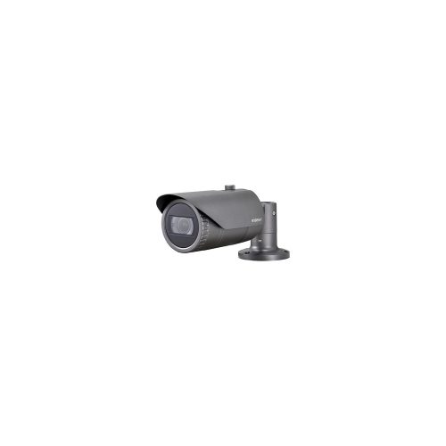 Cámara de red Wisenet QNO-8080R 5Megapíxel HD - Bala - Gris Oscuro - 30m - H.265, H.264, MJPEG - 2592 x 1944 - 3.20mm Zoom Lentes - 3.1x Óptico - CMOS - Montable en poste, Caja de montaje