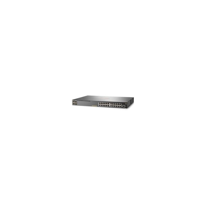 HPE 2930F 2930F 24G PoE+ 4SFP 24 Puertos Gestionable Conmutador de nivel 3 - Ethernet de 10 gigabits, Gigabit Ethernet - 10/100/1000Base-T, 10GBase-X - 3 Capa compatible - Modular - Par trenzado, Fibra Óptica - 1U - Montable en bastidor, De Escritorio