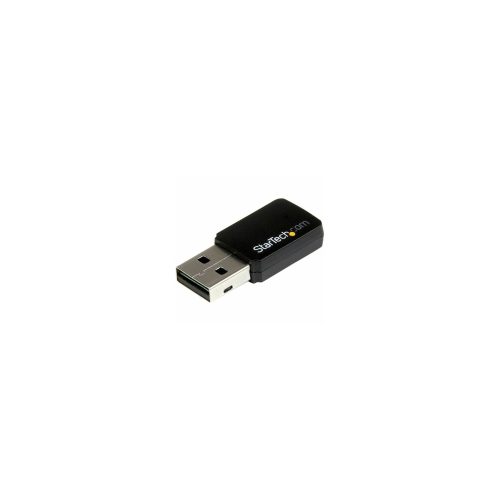 StarTech.com IEEE 802.11ac Adaptador Wi-Fi para Computadora de escritorio/Notebook - USB 2.0 - 433Mbit/s - 2.48GHz ISM - 5.83GHz UNII - Externo