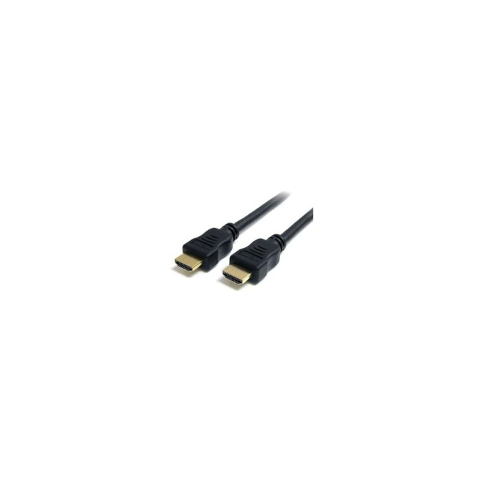 StarTech.com HDMIMM10HS 3.05m HDMI Cable A/V - 1 Solamente - Cable for Reproductor Blu-ray, HDTV, Reproductor DVD, Grabador de vídeo digital, Receptor estéreo, Proyector, Consola de juegos, Dispositivo de audio/vídeo - Admite hasta4096 x 2160 - Oro Conector chapado - 28 AWG - Negro