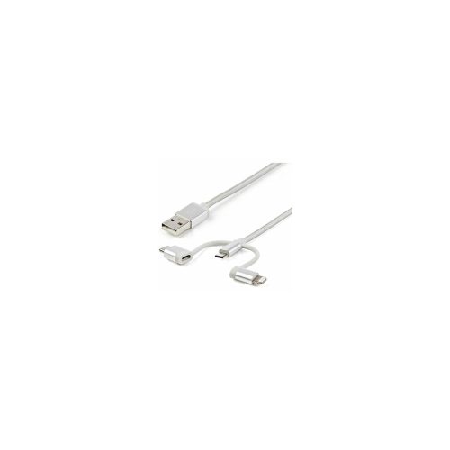 StarTech.com 1.01m Lightning/USB Cable de transferencia de datos - 1 Solamente - Cable for iPod, iPad, iPhone, Teléfono, Tableta - 480Mbit/s - MFI - Níquel Conector chapado - 22/28 AWG - Plata