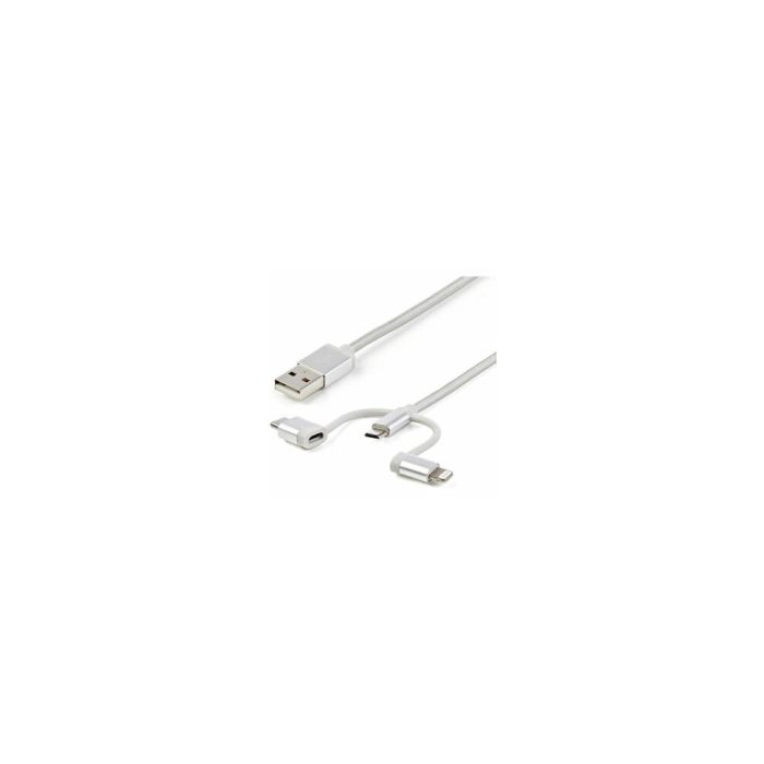 StarTech.com 1.01m Lightning/USB Cable de transferencia de datos - 1 Solamente - Cable for iPod, iPad, iPhone, Teléfono, Tableta - 480Mbit/s - MFI - Níquel Conector chapado - 22/28 AWG - Plata