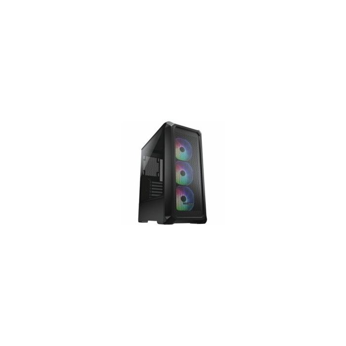 COUGAR CGR-5CC5B-MESH-RGB Gabinete para computadora gamer - Mini ITX, Micro ATX, ATX Placa base admitida - Media Torre - Vidrio templado, Acero - Negro - 6 x Ventilador(es) admitido - 2 x Compartimiento interno 3.5" - 3 x Compartimiento interno 2.5" - 7 x Ranura(s) - 1 xEntrada audio - 1 xSalida audio - Refrigeración por Ventilador/Líquido
