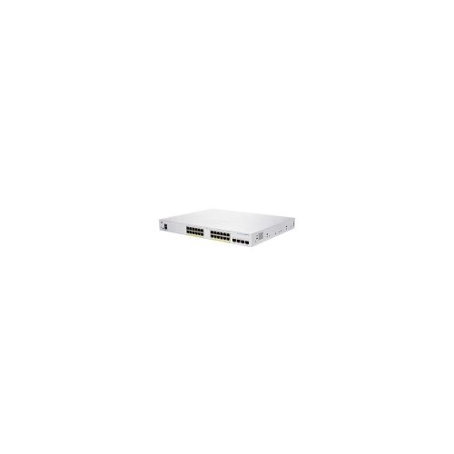 Cisco 250 CBS250-24P-4X 24 Puertos Gestionable Conmutador Ethernet - Gigabit Ethernet, Ethernet de 10 gigabits - 1000Base-T, 10GBase-X - 2 Capa compatible - Modular - 240.40W Power Consumption - 195W Rendimiento PoE - Fibra Óptica, Par trenzado - PoE Ports - Montable en bastidor - Toda la vida útil Garantía limitada
