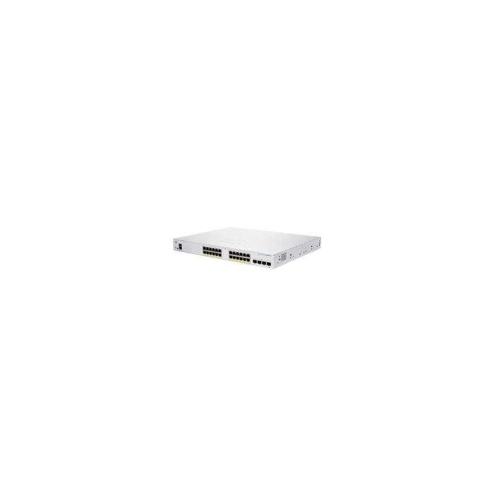 Cisco 250 CBS250-24P-4X 24 Puertos Gestionable Conmutador Ethernet - Gigabit Ethernet, Ethernet de 10 gigabits - 1000Base-T, 10GBase-X - 2 Capa compatible - Modular - 240.40W Power Consumption - 195W Rendimiento PoE - Fibra Óptica, Par trenzado - PoE Ports - Montable en bastidor - Toda la vida útil Garantía limitada