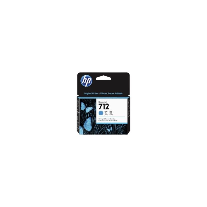 Cartucho de tinta HP 712 Inyección de tinta - Azul ciánico - Original - 1 Paquete