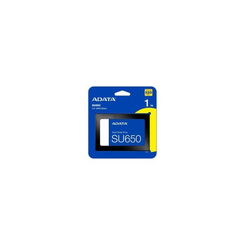 Unidad de estado sólido Adata Ultimate SU650 ASU650SS-1TT-R - 2.5" Interno - 1TB - SATA (SATA/600) - Computadora de escritorio Dispositivo compatible - 600TB TBW - 520MB/s Tasa de transferencia de lectura máxima