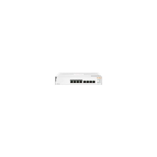 HPE Instant On 1830 8 Puertos Gestionable Conmutador Ethernet - Gigabit Ethernet - 10/100/1000Base-T - 2 Capa compatible - 8.20W Power Consumption - 65W Rendimiento PoE - Par trenzado - PoE Ports - Montable en bastidor, Montaje en armario, Superficie de mesa, Montaje en pared, Debajo de mesa - Toda la vida útil Garantía limitada