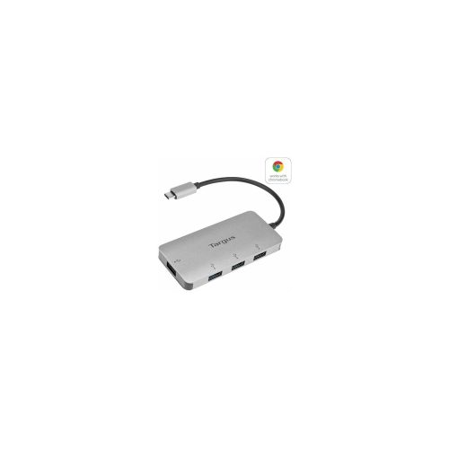 Targus ACH226BT Concentrador USB - USB 3.0 Typo C - 5GB/s - Mouse, Teclado, Disco Duro, Unidad flash - Externo - Plata - 4 Total USB Port(s) - 4 USB 3.0 Port(s) - PC, Mac