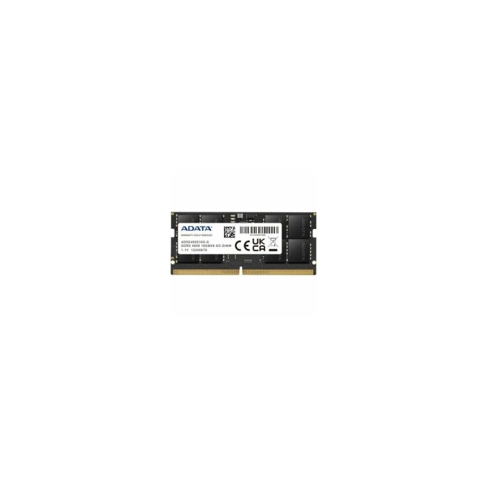 Módulo RAM Adata AD5S480016G-S para Portátil - 16GB (1 x 16GB) - DDR5-4800/PC5-38400 DDR5 SDRAM - 4800MHz - 1.10V - ECC en matriz - 262-pin - SoDIMM - Toda la vida útil Garantía