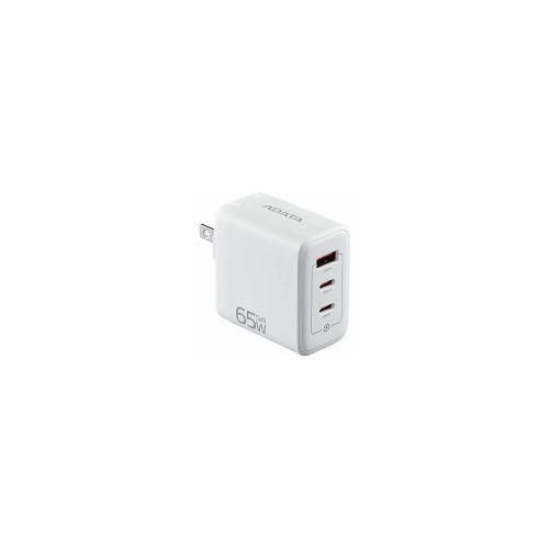 Adata CHARGERU-0653-QCPDWH 65W Adaptador CA - Adaptador universal - 1 USB - 2 USB Type-C - Para Portátil - 120 V AC, 230 V AC Entrada - 5 V DC, 9 V DC, 12 V DC, 15 V DC, 20 V DC Salida - 3.25A - Blanco