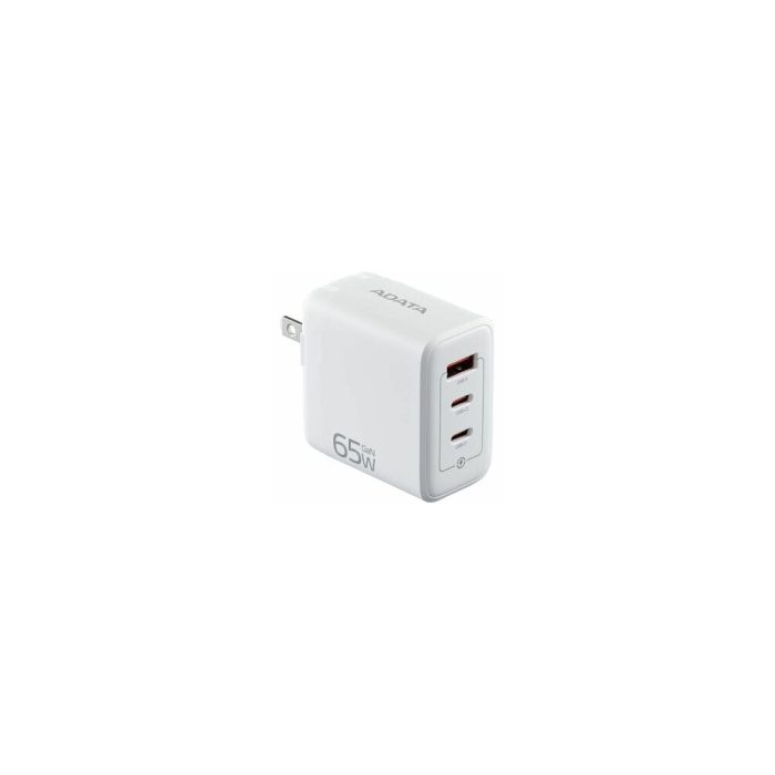Adata CHARGERU-0653-QCPDWH 65W Adaptador CA - Adaptador universal - 1 USB - 2 USB Type-C - Para Portátil - 120 V AC, 230 V AC Entrada - 5 V DC, 9 V DC, 12 V DC, 15 V DC, 20 V DC Salida - 3.25A - Blanco