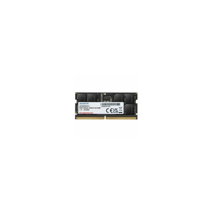 Módulo RAM Adata AD5S560032G-S para Computador, Portátil - 32GB (1 x 32GB) - DDR5-5600/PC5-44800 DDR5 SDRAM - 5600MHz - CL46 - 1.10V - ECC en matriz - 262-pin - SoDIMM - Toda la vida útil Garantía