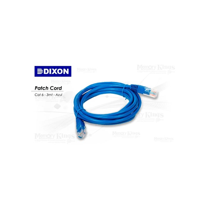 CABLE RED PATCH CORD DIXON 3mt cat-6 Azul