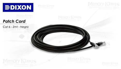 CABLE RED PATCH CORD DIXON 2mt cat-6 Negro