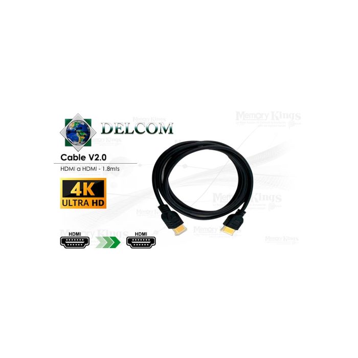 CABLE HDMI a HDMI 1.8mts DELCOM UHD 4K|2K