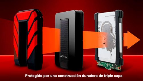 DISCO DURO USB 2TB ADATA HD710P RED