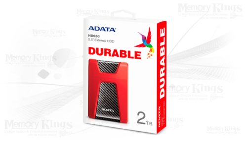 DISCO DURO USB 2TB ADATA HD650 RED