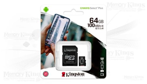 MEMORIA micro SD 64GB KINGSTON CANVAS SELECT PLUS