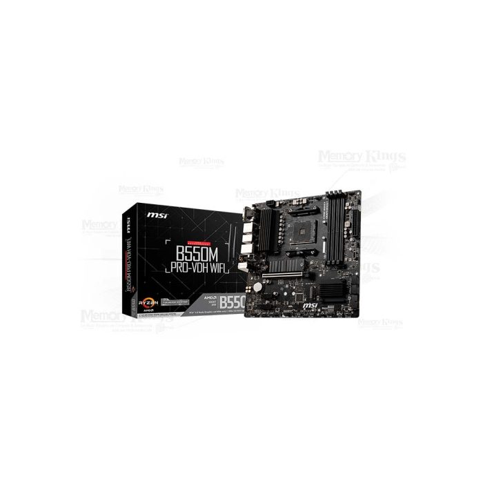 Motherboard MSI B550M PRO-VDH WIFI, AMD B550, AM4 Socket, VGA, HDMI, DP, USB 3.2 Gen1