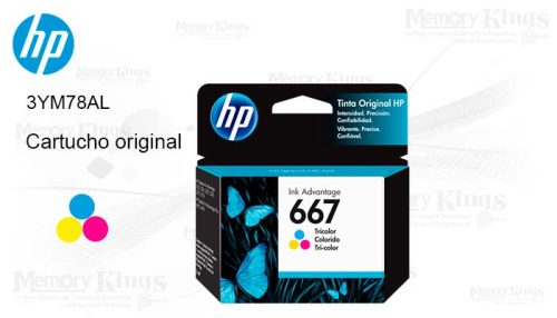 Cartucho de Tinta HP 667 Tricolor Original 100pag.