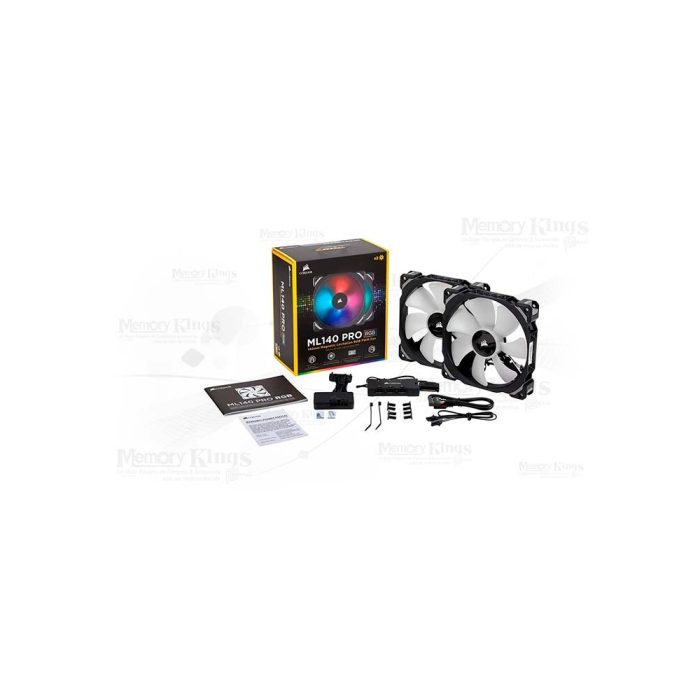 Ventilador Corsair ML140 Pro RGB LED 14 cm - Control PWM, 400-1200 RPM, alto rendimiento y estilo