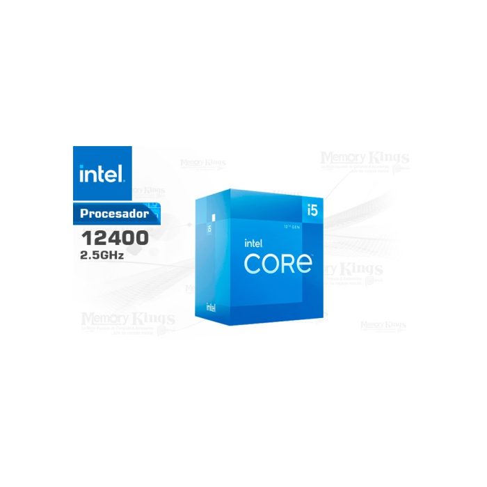 Procesador INTEL Core i5-12400 4.4GHZ 18MB 1700 Caché 18MB, LGA-1700, Graficos Intel UHD 730, incluye Fan-Cooler