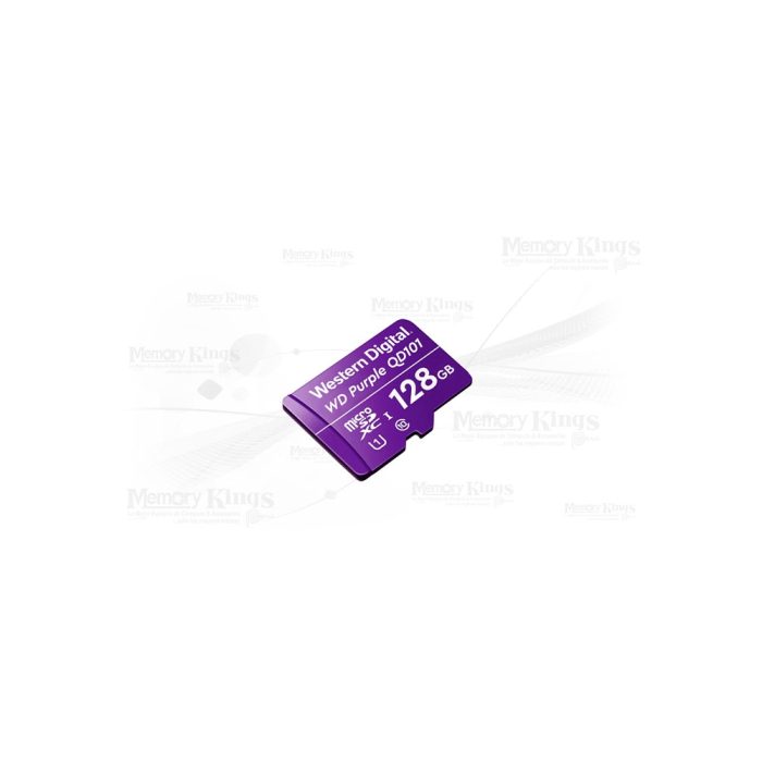 Tarjeta de memoria micro SD 128GB WD Purple QD101 Class 10 - Rendimiento alto para cámaras de vigilancia