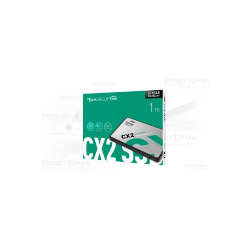 Unidad de estado solido Teamgroup CX2, 1TB, SATA 6.0 Gb/s, 2.5", ECC, DC +5V