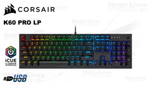 TECLADO Gaming CORSAIR K60 RGB PRO LOW PROFILE