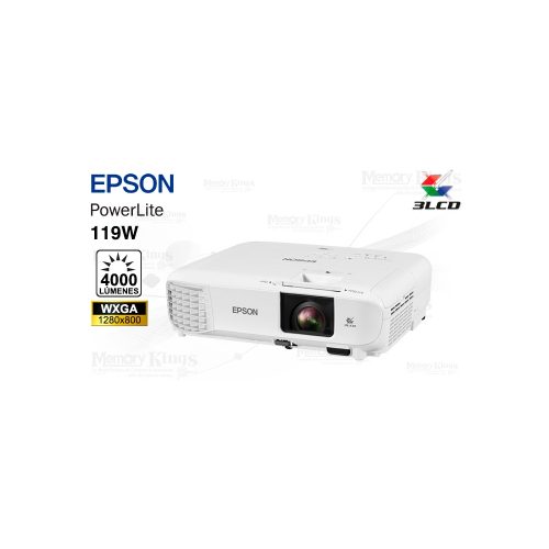 PROYECTOR EPSON PowerLite 119W 4000L WXGA RED