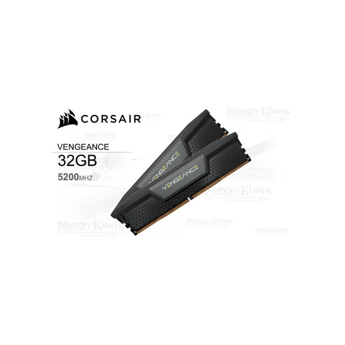 MEMORIA DDR5 32GB 5200 CL40 CORSAIR VENGEANCE BLACK (2x16GB)