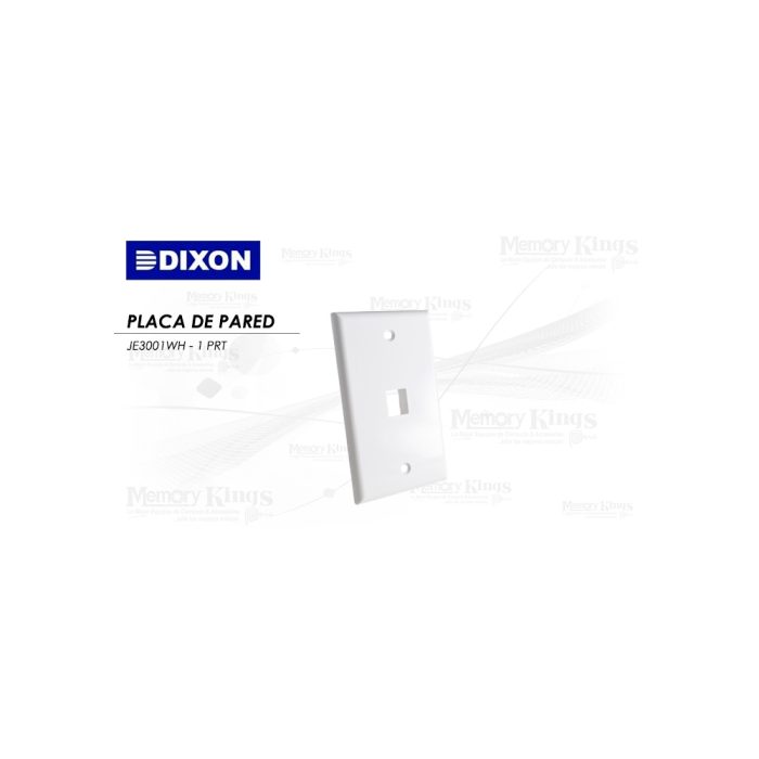 PLACA DE PARED 1 PUERTO DIXON BLANCO