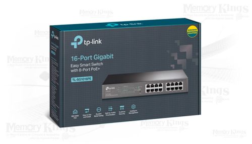 SWITCH GbE 16pt TP-LINK TL-SG1016PE 8pt-PoE+