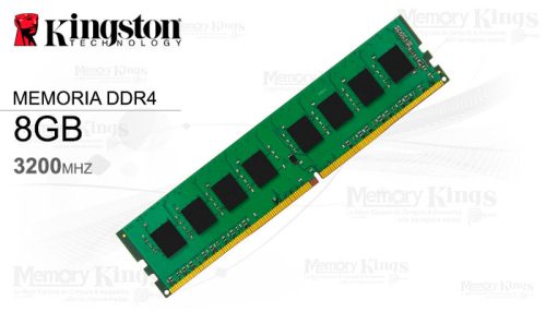 Memoria Kingston 8GB DDR4-3200 MHz, PC4-25600, CL22, 1.2V, 288-Pin, Non-ECC