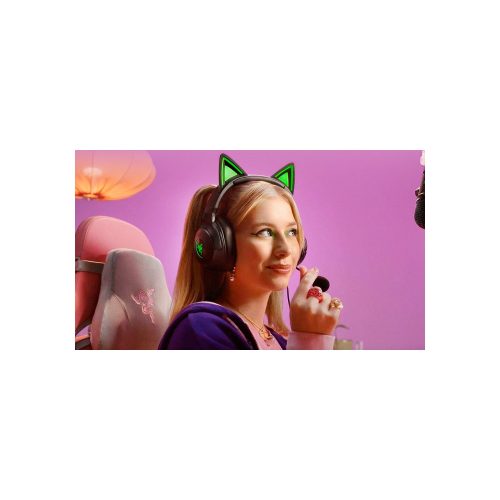 AURICULAR Gaming RAZER KRAKEN KITTY V2 CHROMA USB BLACK