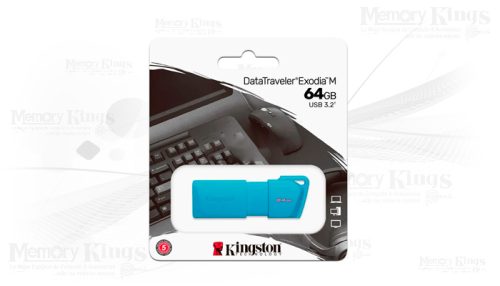MEMORIA USB 64GB KINGSTON EXODIA M BLUE NEON